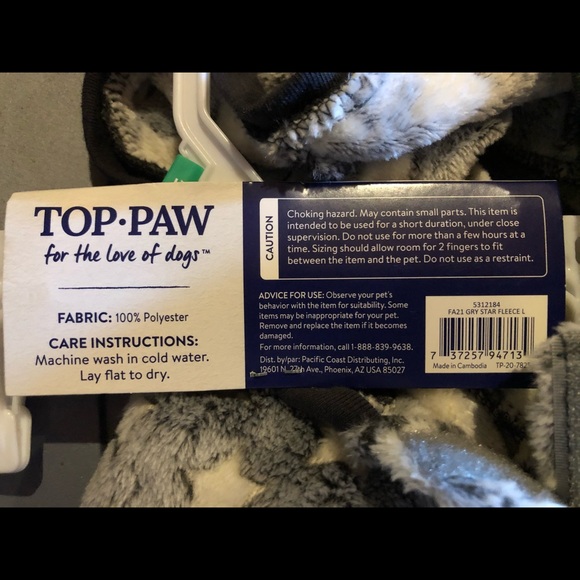 Top Paw Dog Top Paw Fleece Dog Sweater Star Pattern Poshmark
